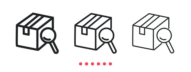 Shipment inspection icon. Thin line icon vector