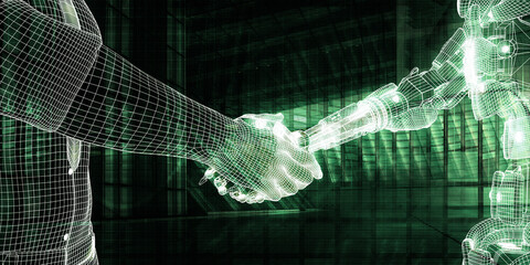 Technological Agreement With Robotic Human