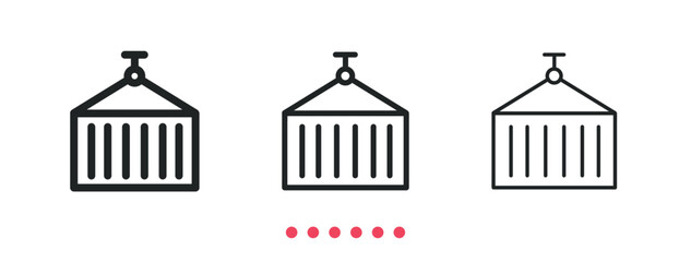 Container icon. Thin line icon vector