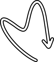 Hand drawn arrow, collection of direction