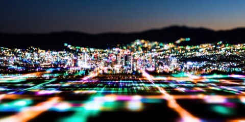 Premium Digital Finance Global Network Cinematic Cityscape, Fintech, Blockchain, and Future Economy for Marketing Content