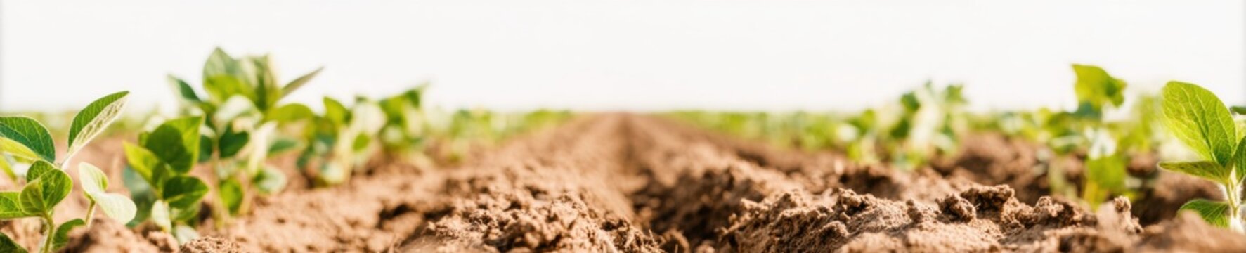 Professional Regenerative Agriculture Soybeans in No-Till Field for Sustainable Agribusiness Marketing Content