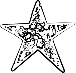 Star doodle line. Element for design