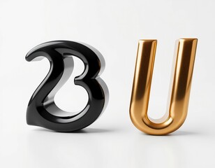 3D golden and silver numbers 1 and 0 shiny metallic design icon