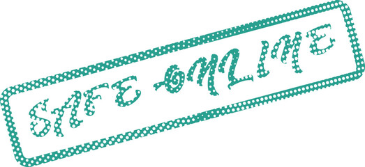 Fototapeta premium Official green stamp confirming secure online activities and protected internet browsing experiences