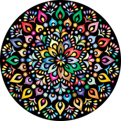 Vibrant Orange and Pink Geometric Wave Pattern