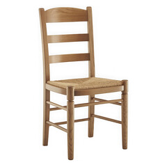 wooden chair isolated on transparent background-