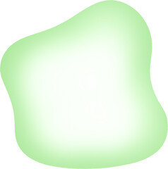 Green Gradient Organic Blob – Abstract Soft Shape for Eco & Wellness, Transparent PNG