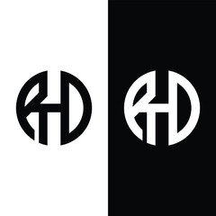 Circle Monogram letter RHD logo Stock Vectors and Vector Art.