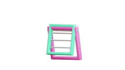 3D animation education abacus calculation learning math counting suitable for educational resources, financial concepts, and vintage technology themes - Powered by Adobe