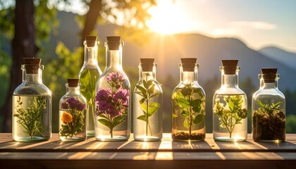 a set of transparent containers