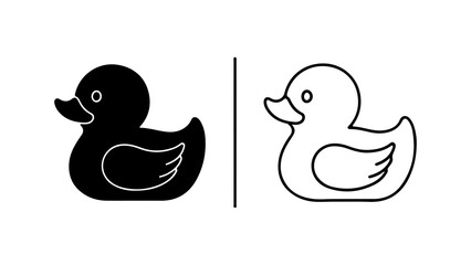 Rubber duck icon with transparent background