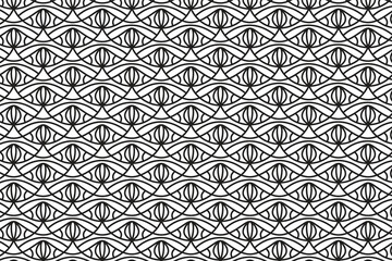  geometric Organic circular shapes pattern wave repeat vector. Elegant circular pattern ornament. Decorative design, monochrome graphic simple art background