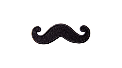 Naklejka premium Stylized vintage handlebar mustache illustration with a textured abstract pattern isolated on transparent background