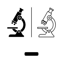 Microscope icon set with transparent background