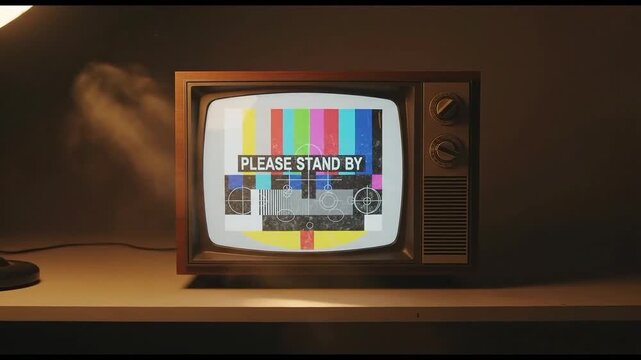 Retro Television Please Stand By Technical Difficulties Screen