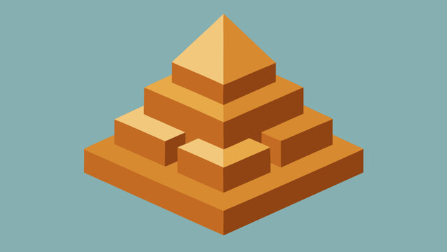 3d pyramid wood block pattern geometric wooden surface