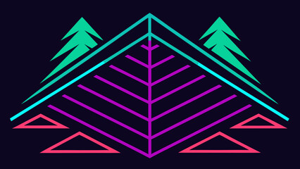 Neon lit pine timber plank seamless pattern background