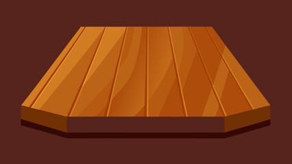 Polished Teak Plank 3D Surface Wood Background