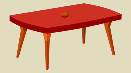Realistic Cherry Wood Table 3D Render Surface