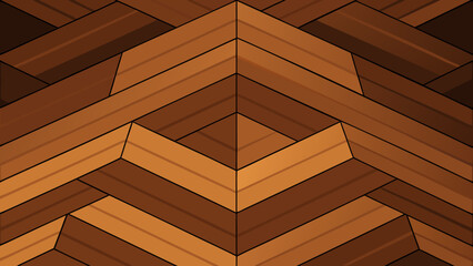 Realistic Dark Oak Parquet 3D Render Background