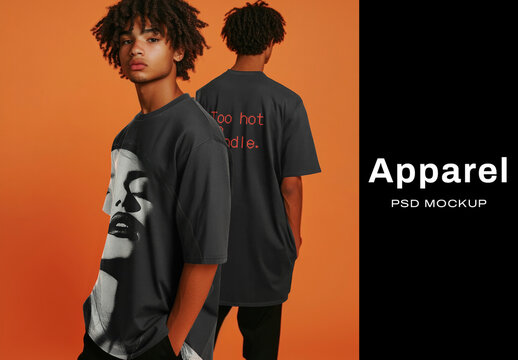 Trendy Fashion T-shirt Mockup Psd