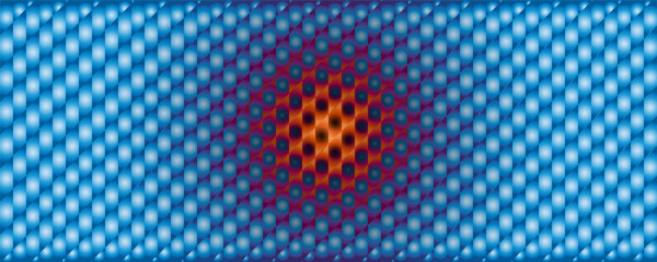 Blue Geometric Pattern with Red Magenta and Orange Center Abstract Gradient Background