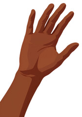 Fototapeta premium PNG Brown skin hand finger cartoon sketch.