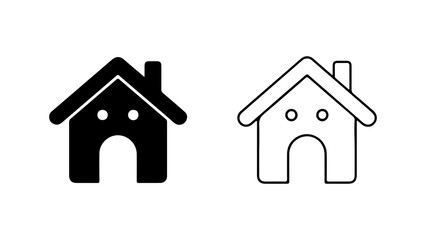 House icon set with transparent background