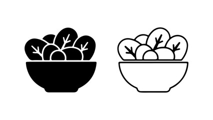 Salad bowl set with transparent background