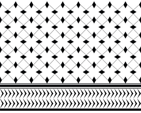 Keffiyeh Palestine Dice and Dart Seamless Pattern Background Wallpaper
