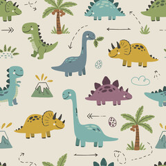 Obraz premium Cute teddy all over pattern print illustrations vector art.all over for mens,womens,boby,girls.textile all over. with geometrical,abstrat, flower, cortoon and etc.flower all over with geometrical . 