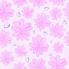 watercolour flower all over with seamless pattern . make for girls,boys, women,baby,etc.