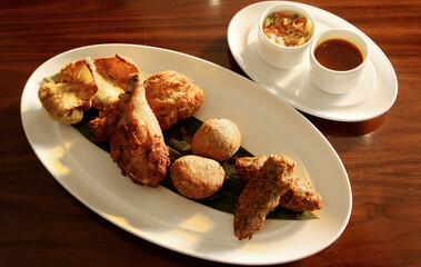 Deep fried indian mixed snacks