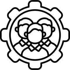 cooperative line icon