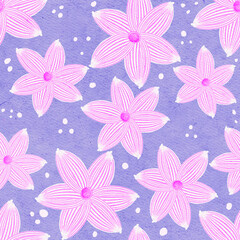 watercolour flower all over with seamless pattern . make for girls,boys, women,baby,etc.