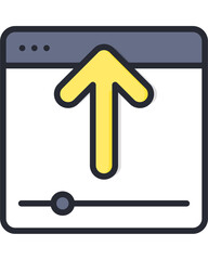 vector illustration of a metallic icon with a wrench