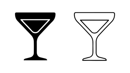 Martini glasses with transparent background