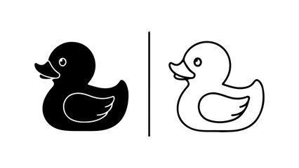Rubber duck icon with transparent background