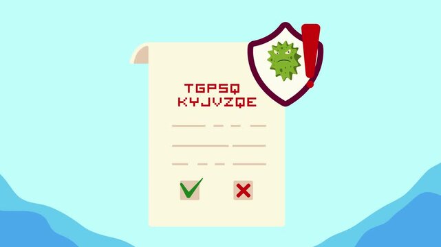warning hiject cyber security notif malware virus trojan scam animation