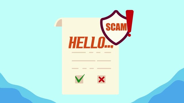warning hiject cyber security notif malware virus trojan scam animation
