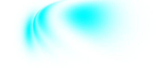 Teal glowing blur spot on transparent PNG
