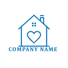 Real estate logo concept featuring a house icon design for property sale and business architecture illustration