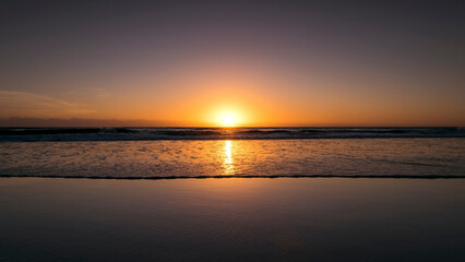 sunset over the river