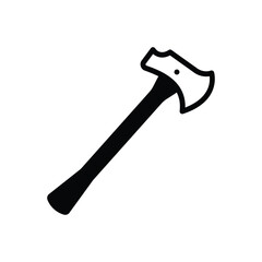 Black solid icon for hatchet