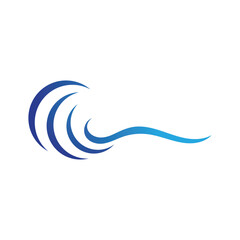 Water wave icon vector