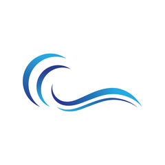 Fototapeta premium Water wave icon vector