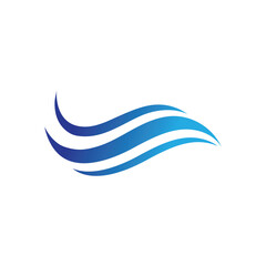 Water wave icon vector