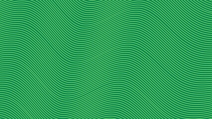 Seamless Abstract Wave Line Pattern on Vibrant Green Background