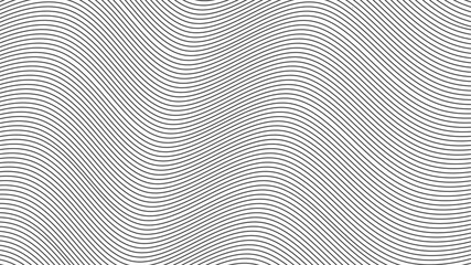 Monochrome Abstract Wavy Line Pattern on White Background